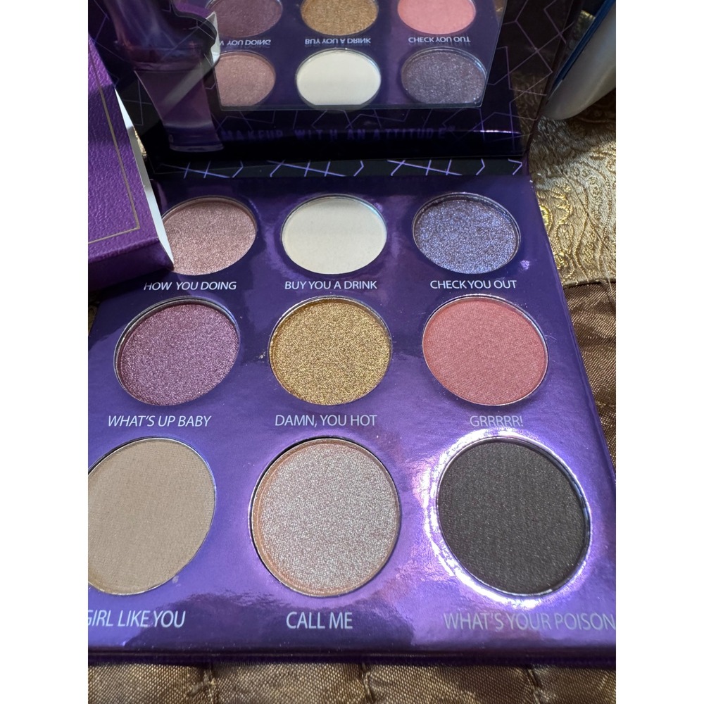 Rude Cosmetics Purple Flame 9 Color Eyeshadow Palette Cocktail Party Collection